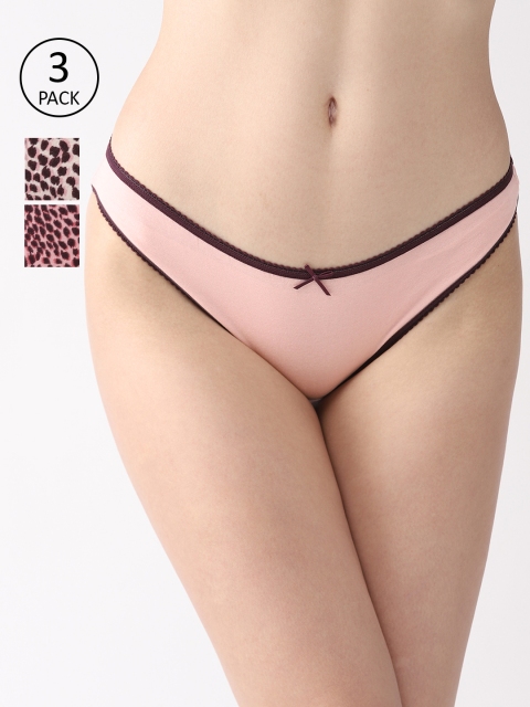 

Marks & Spencer Women Pack of 3 Printed Bikini Briefs T619003K, Pink