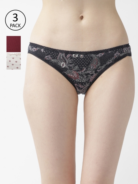 

Marks & Spencer Women Pack of 3 Bikini Briefs T619005, Navy blue