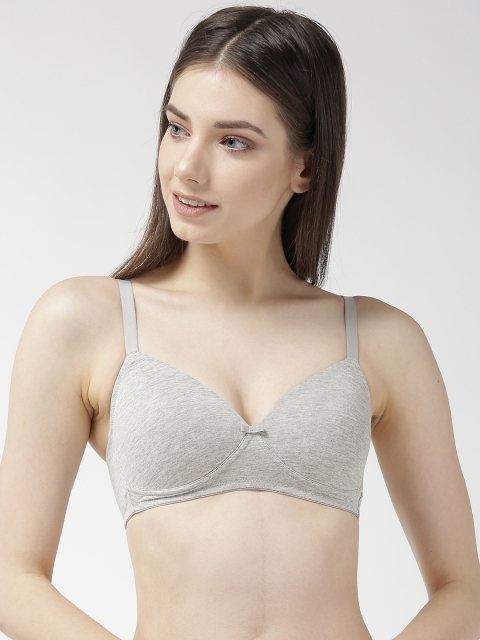 

Marks & Spencer Grey Melange Solid Non-Wired Lightly Padded T-shirt Bra