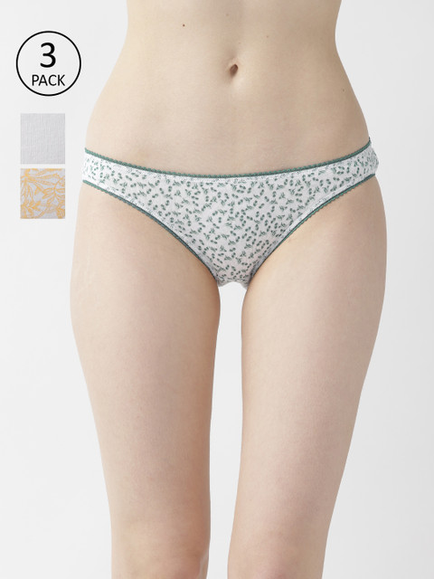 

Marks & Spencer Women Pack of 5 Printed Bikini Briefs T610383B, White