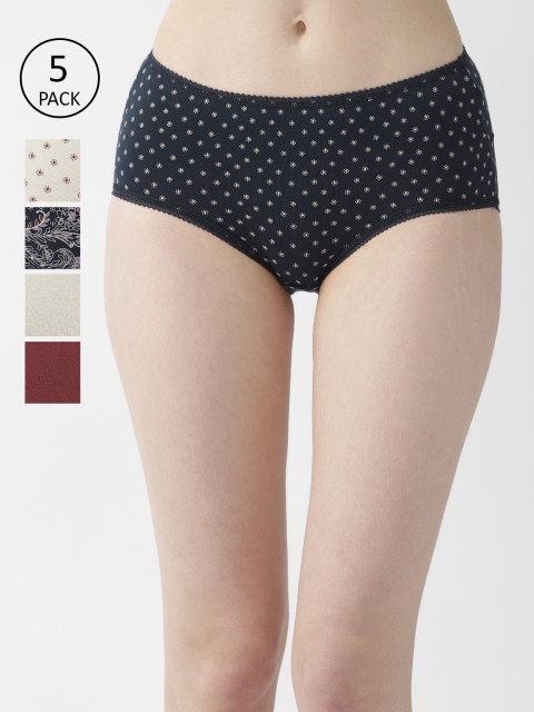 

Marks & Spencer Women Pack of 5 Hipster Briefs T619028, Navy blue