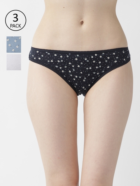 

Marks & Spencer Women Pack of 3 Bikini Briefs T610302, Blue