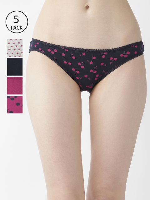 

Marks & Spencer Women Pack of 5 Bikini Briefs T614504, Magenta