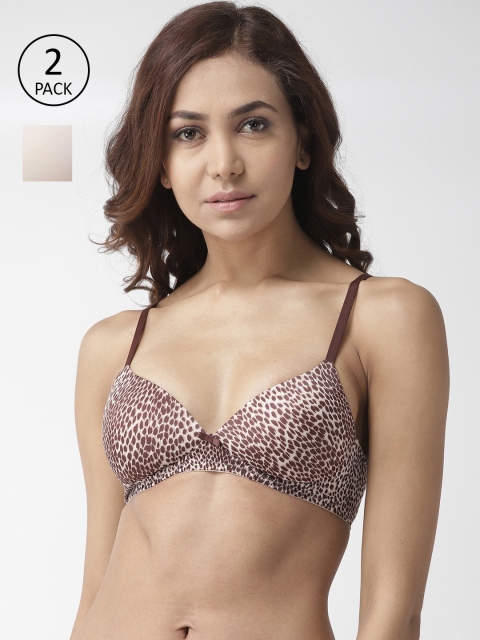 

Marks & Spencer Pack of 2 T-Shirt Bras T333220X, Brown