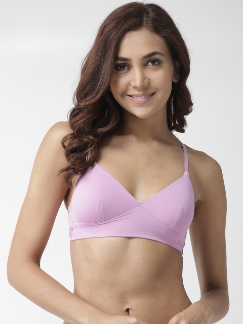 

Marks & Spencer Purple Solid Non-Wired Non Padded Plunge Bra T337158PALE