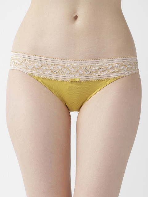

Marks & Spencer Women Mustard Yellow Lace Bikini Briefs T818712JOCHRE