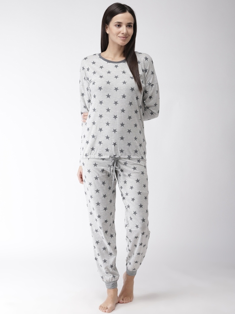 

Marks & Spencer Women Grey Printed Night suit
