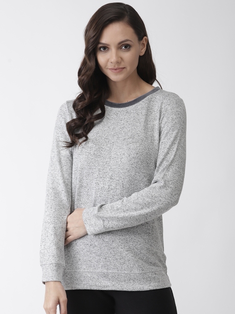 

Marks & Spencer Women Grey Melange Solid Lounge T-shirt