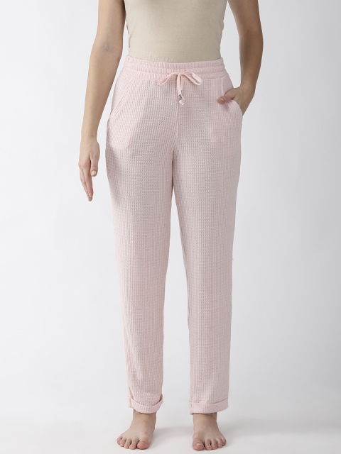 

Marks & Spencer Women Pink Self Design Lounge Pants