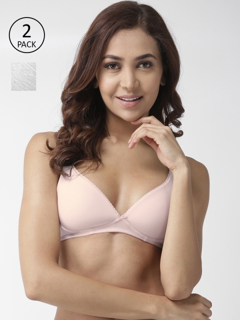 

Marks & Spencer Pack of 2 Plunge Bras T333290X, Grey melange