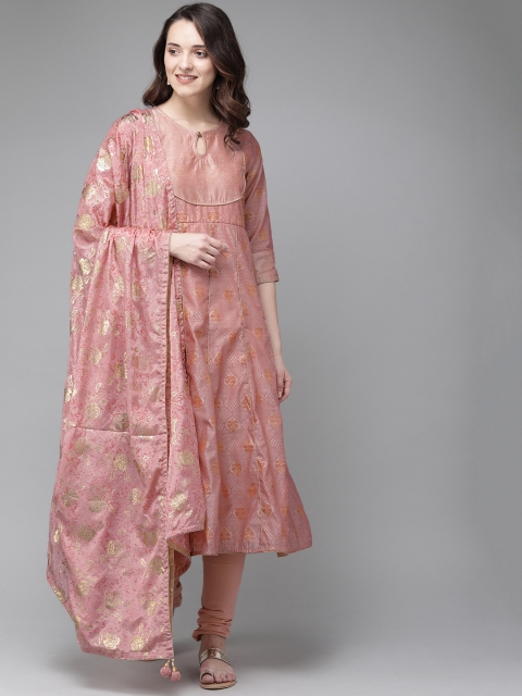 

Anouk Women Pink Printed Kurta with Pyjamas & Dupatta
