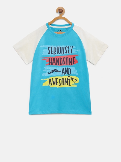 

Cub McPaws Boys Blue Organic Printed Round Neck Sustainable T-shirt
