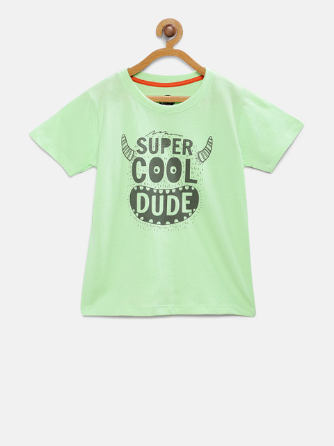

Cub McPaws Boys Green Printed Round Neck T-shirt