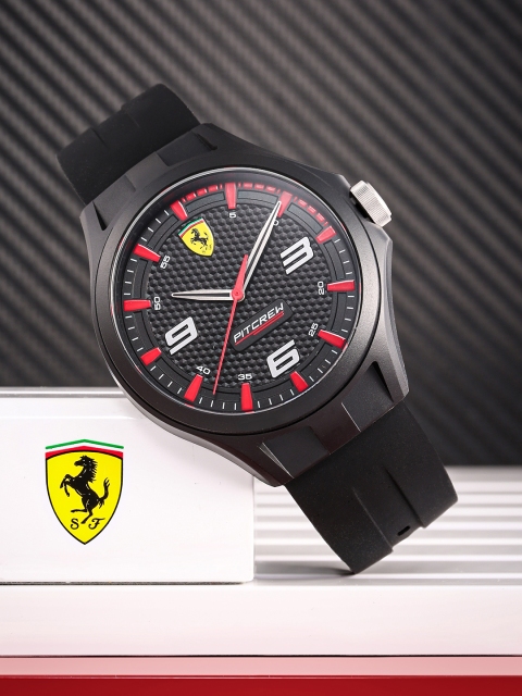 

SCUDERIA FERRARI Pit Crew Men Black Analogue Watch 0830680_1