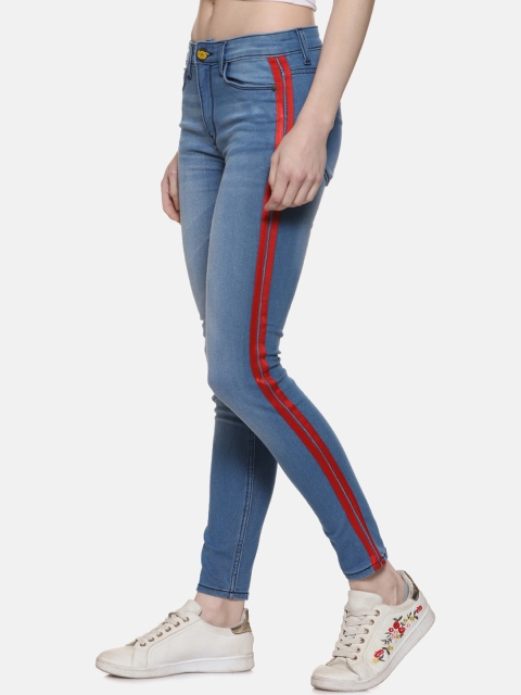 

Campus Sutra Women Navy Blue Super Skinny Fit High-Rise Clean Look Jeans