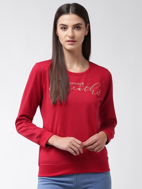 

Fort Collins Women Red Printed Sweatshirt