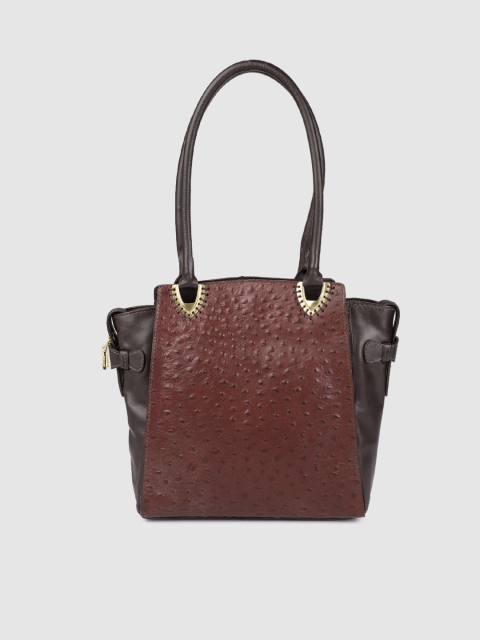 

Hidesign Brown Textured Leather Shoulder Bag