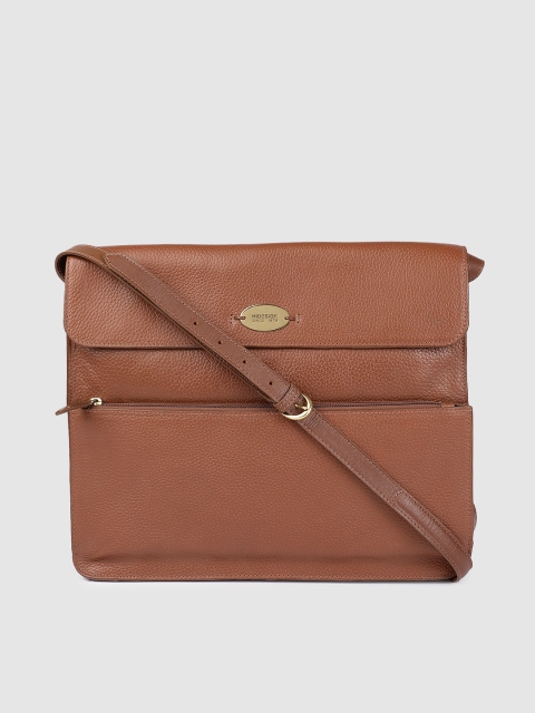 

Hidesign Brown Solid Leather Sling Bag