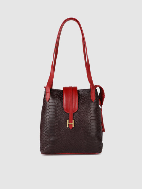 

Hidesign Purple Solid Leather Shoulder Bag
