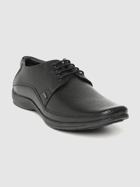 

Lee Cooper Men Black Solid Semiformal Derbys