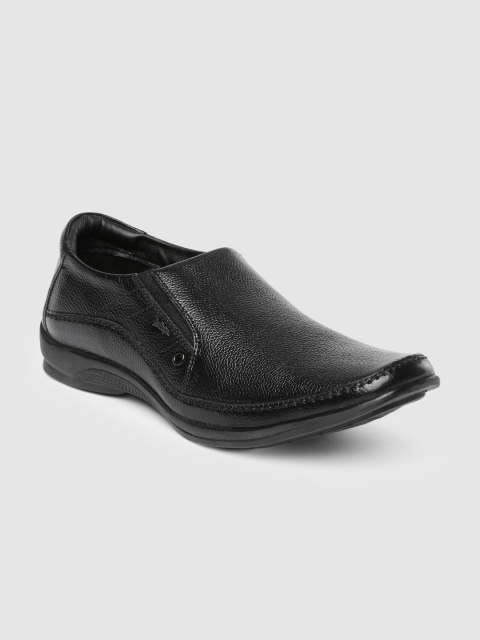 

Lee Cooper Men Black Solid Leather Semiformal Slip-Ons