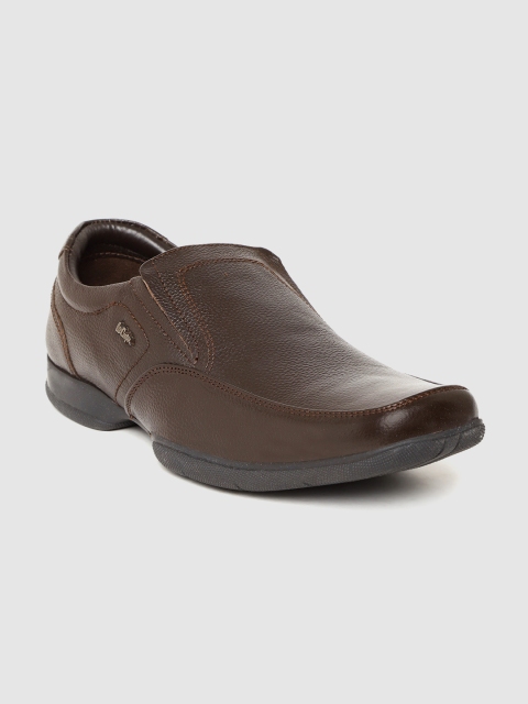 

Lee Cooper Men Coffee Brown Solid Semiformal Slip-Ons