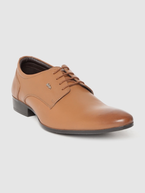 

Lee Cooper Men Tan Brown Textured Formal Derbys