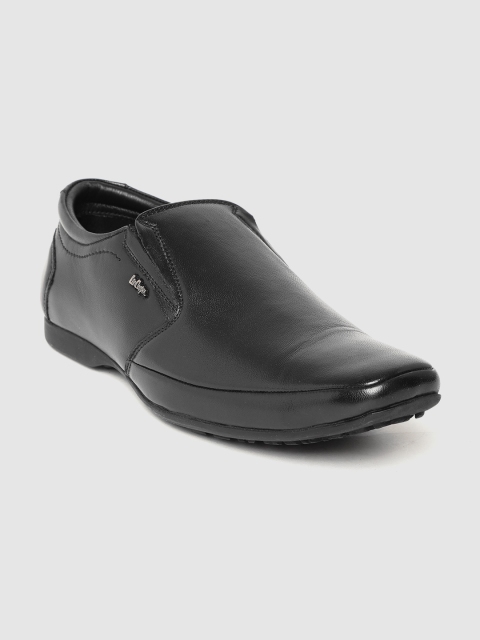 

Lee Cooper Men Black Solid Semiformal Slip-Ons