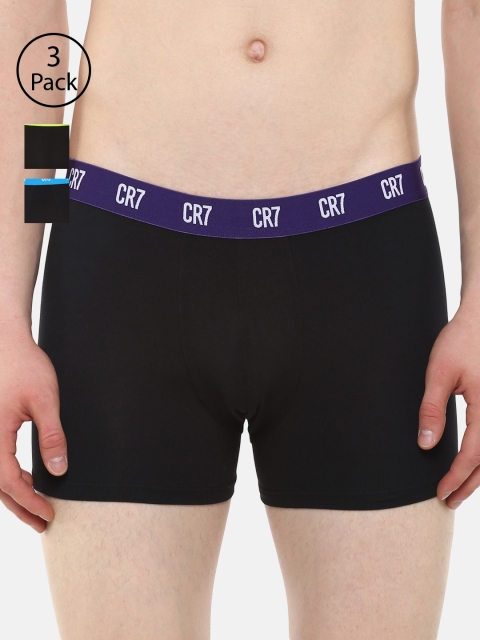 

CR7 Cristiano Ronaldo Men Pack of 3 Black Solid Trunks