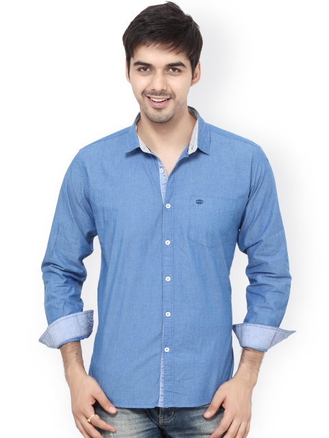 

L.A. SEVEN Blue Slim Fit Casual Shirt