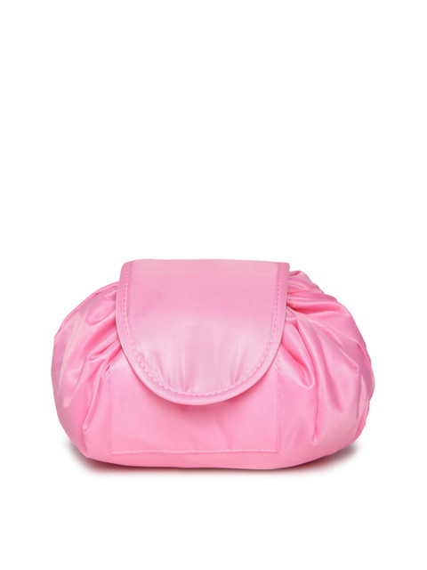 

Purple Crane Women Pink Solid Waterproof Tractable Cosmetic Pouch