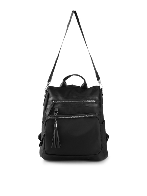 

Purple Crane Women Black Solid Waterproof Backpack