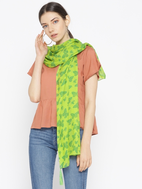 

Blueberry Women Green Printed Stole