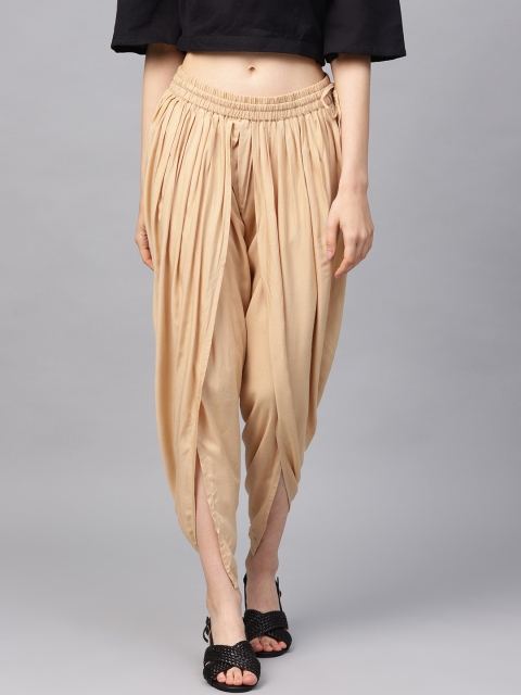 

Varanga Women Beige Solid Dhoti Pants