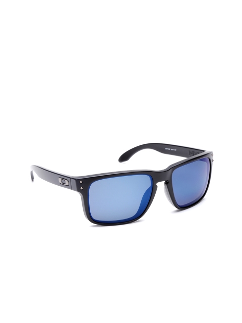 

OAKLEY Men Polarised Mirrored Square Sunglasses 0OO910291025255, Blue