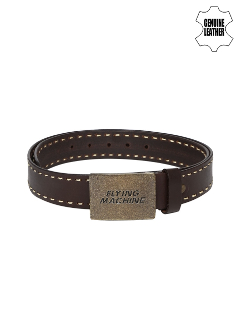 

Flying Machine Men Dark Brown Leather Belt