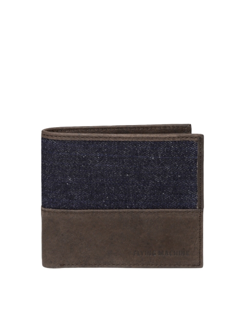 

Flying Machine Men Blue & Brown Denim Wallet