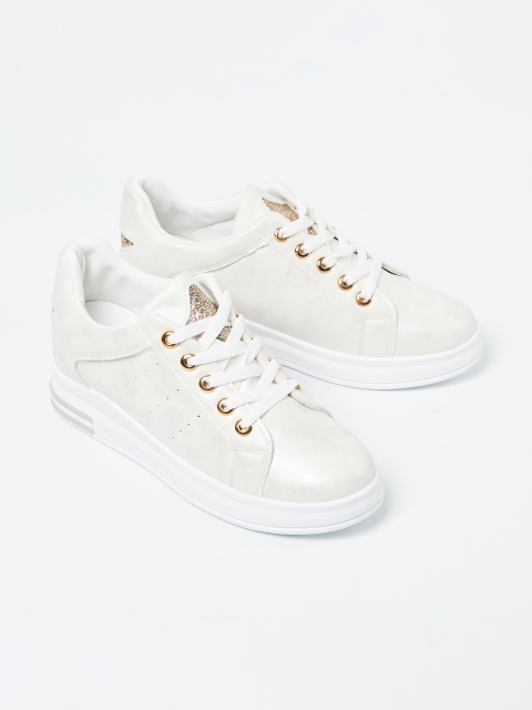 

Ginger by Lifestyle Women White Sneakers