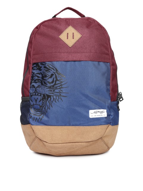 

Ed Hardy Unisex Maroon & Navy Backpack