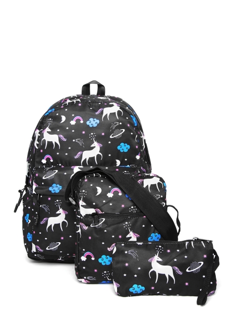 

Purple Crane Unisex Black & White Printed Laptop Backpack
