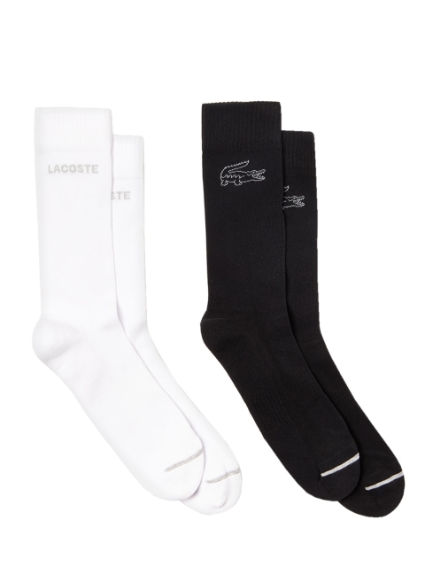 

Lacoste Men Pack of 2 Calf Length Socks, White