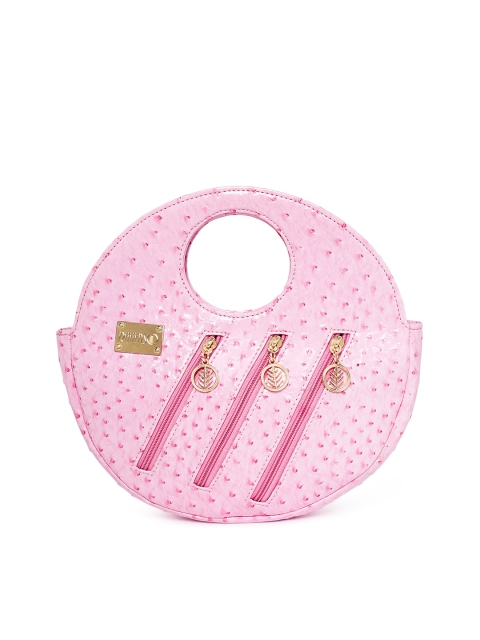 

RHHENSO Pink Self Design Handheld Bag
