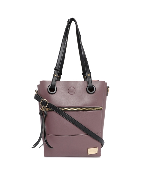 

RHHENSO Women Mauve Vegan Leather Solid Handheld Bag