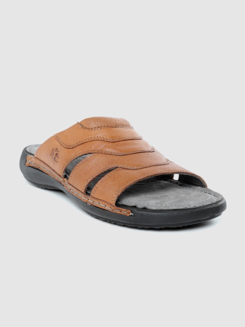 

LEO CLAWS Men Brown Leather Comfort Sandals