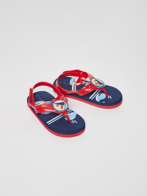 

Fame Forever by Lifestyle Boys Red & Blue Printed Thong Flip-Flops