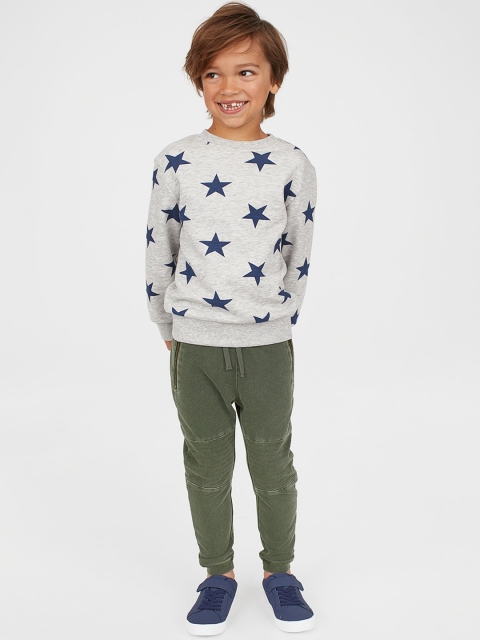 

H&M Boys Green Solid Biker joggers
