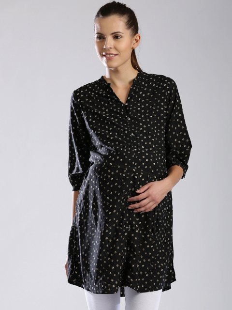 

W Black Printed Maternity Kurta