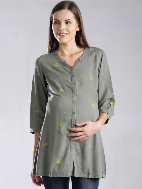 

Mum's Diary by W Grey Printed A-Line Maternity Kurta