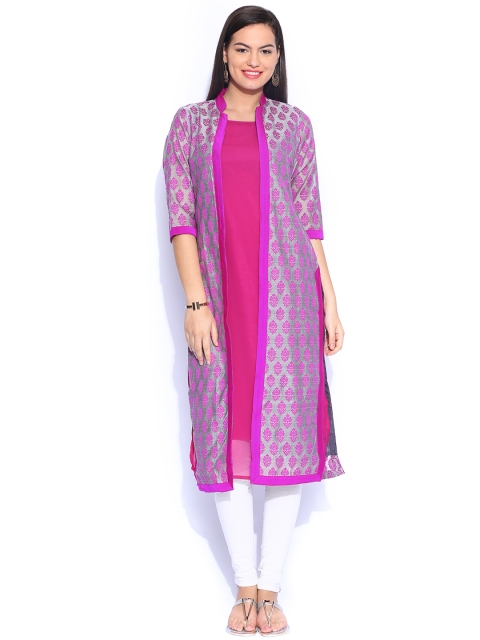 

Vishudh Grey & Pink Kurta with Jacket