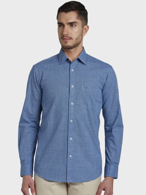 

ColorPlus Men Blue Tailored Fit Printed Casual Shirt